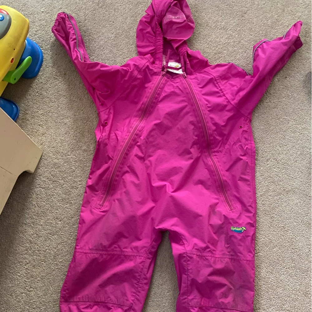 Vibrant Pink Hooded rain suit